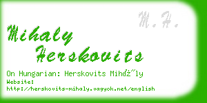 mihaly herskovits business card